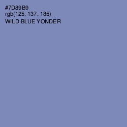 #7D89B9 - Wild Blue Yonder Color Image